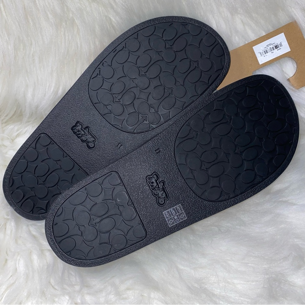 Coach woman size 11 Peanuts Udele Sport Slide Signature Canvas With Snoopy New - Picture 5 of 8